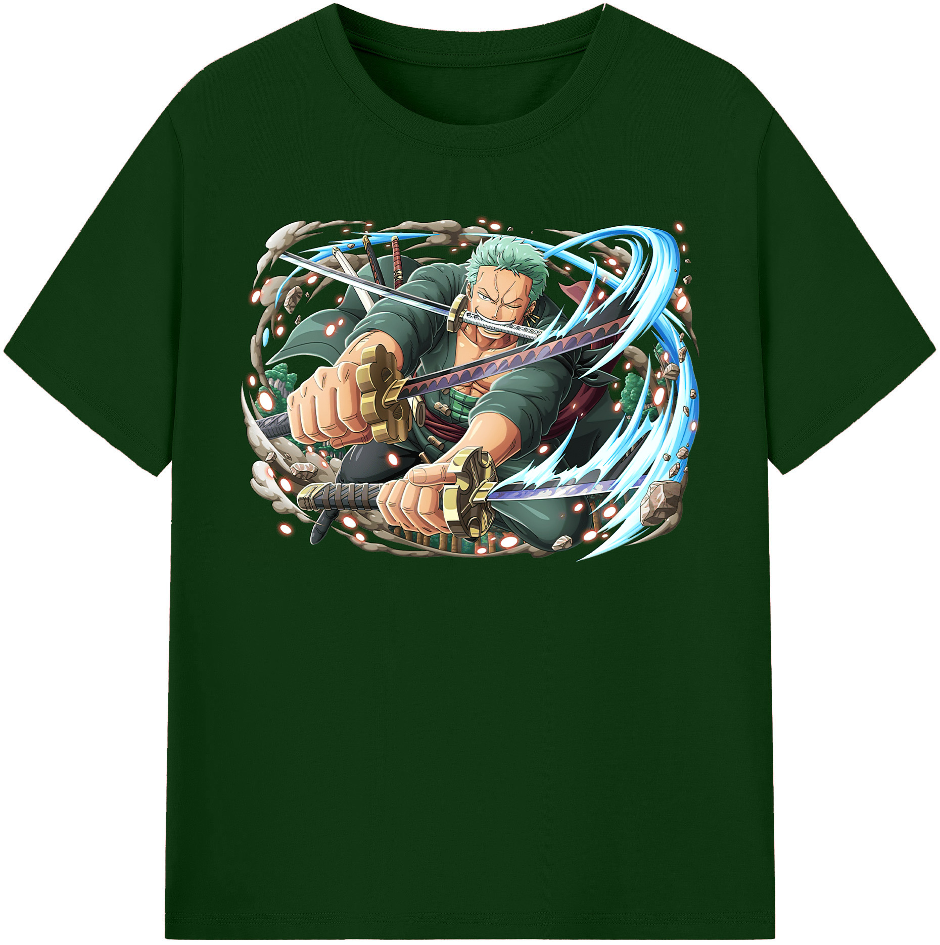 ワンピース ロロノア・ゾロ ONE PIECE Roronoa Zoro 綿100％半袖Tシャツ（フロントプリント）